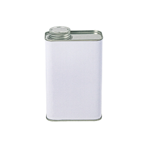 1L Rectangular Tin Can With Screw Metal Cap