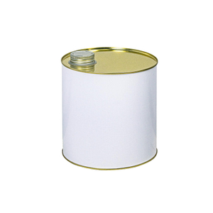 3L Round Tin Can with Screw Metal Cap